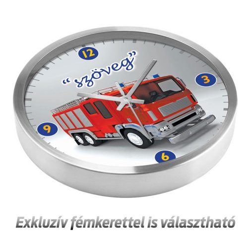 Tűzoltó autós falióra – retro