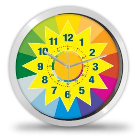 Szivárványos napocskával falióra