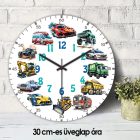 Járműves gyerekszobai falióra