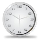 Fém hatású számok falióra – fekete-fehér