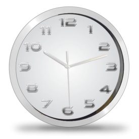 Fém hatású számok falióra – króm dekoráció