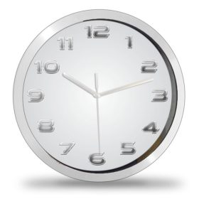 Fém hatású számok falióra – fekete-fehér