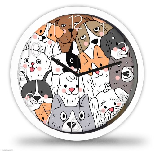 Kutyás falióra – Vidám állatos dizájn