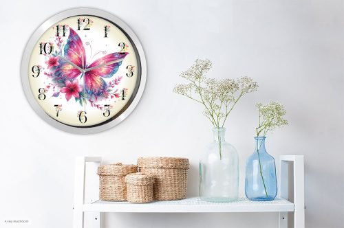 Lepkés falióra – klasszikus – pasztell