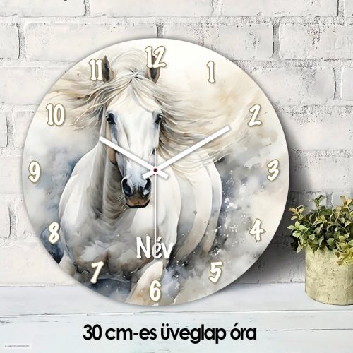 Fehér lovas falióra – modern