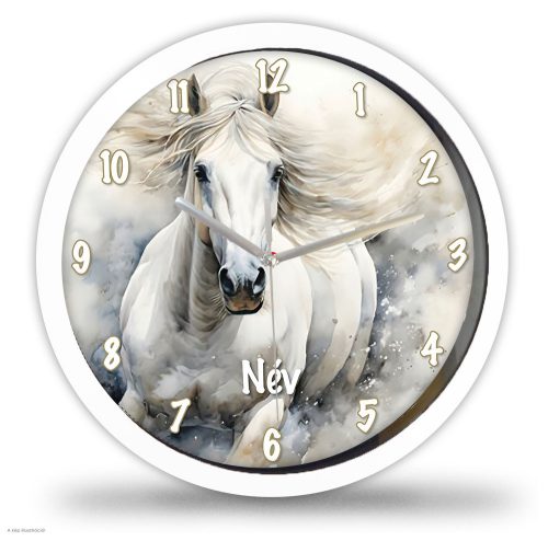 Fehér lovas falióra – modern