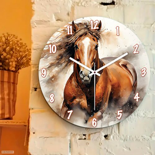 Barna lovas falióra – illusztrált