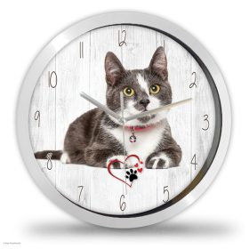 Cicás falióra – pasztell – pasztell