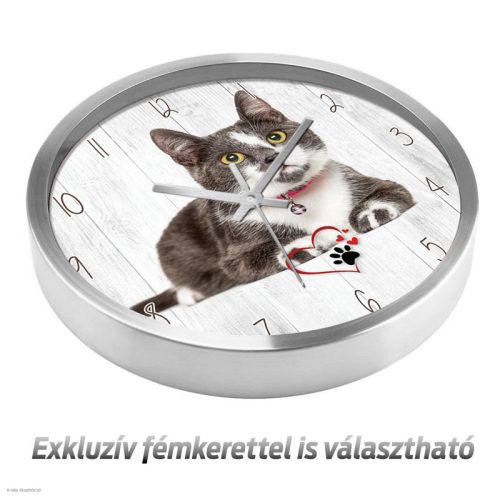 Cicás falióra – pasztell – pasztell