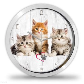 Három cicás falióra – színes