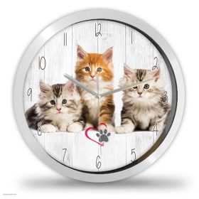 Három cicás falióra – színes