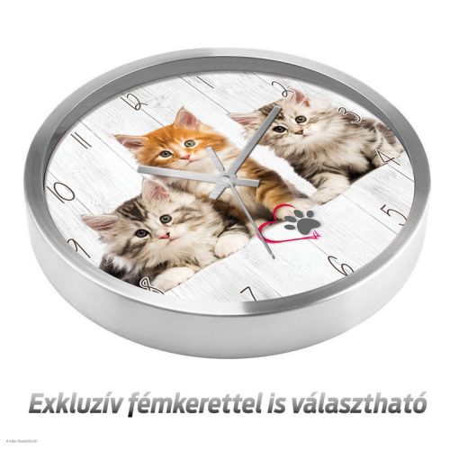 Három cicás falióra – színes