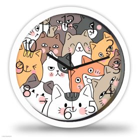 Macskás falióra – Vidám cicás dizájn