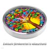 Mandala életfa falióra – Színes, üveglapos design