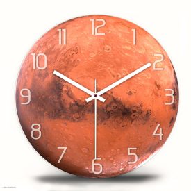 Személyre szabható Mars falióra valósághű vörös bolygó textúrával és kráterekkel