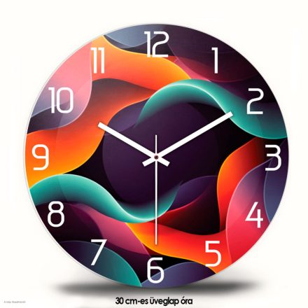 Modern Hullámok – Színes absztrakt falióra