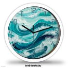 Óceáni Hullámzás – Türkiz absztrakt falióra