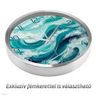 Óceáni Hullámzás – Türkiz absztrakt falióra