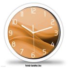 Golden Flow – Absztrakt arany árnyalatú falióra