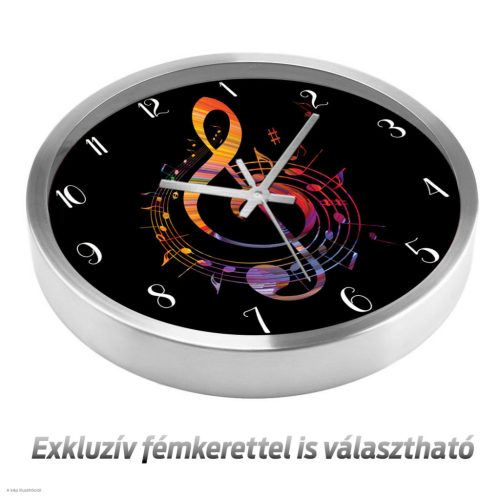 Violinkulcs,  hangjegyek falióra – retro