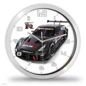 Nissan GTR 35 autós falióra – fekete-fehér