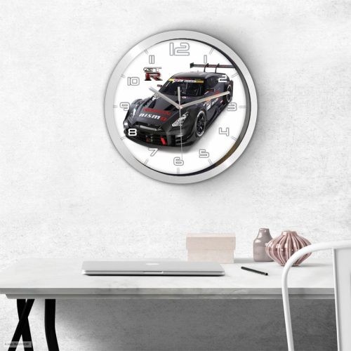 Nissan GTR 35 autós falióra – fekete-fehér