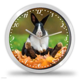 Nyuszi levelek közt falióra