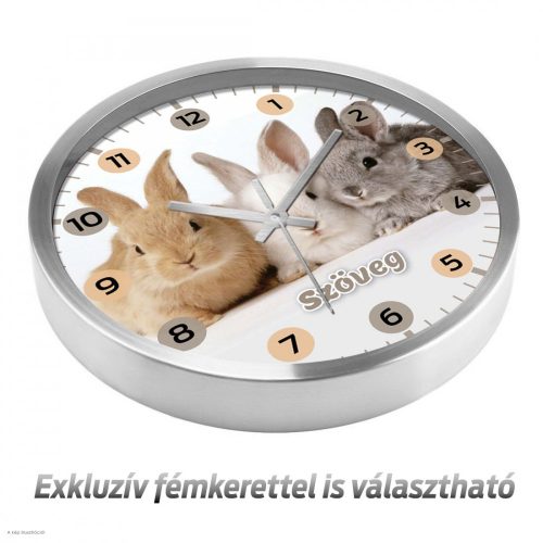 Falióra három kisnyuszi képpel