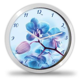 Kék orchidea virágos falióra Kék orchidea virágos falióra