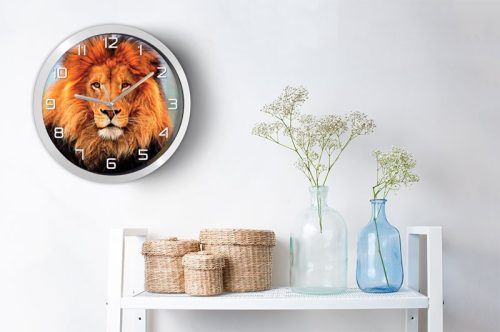 Oroszlános falióra – minimal