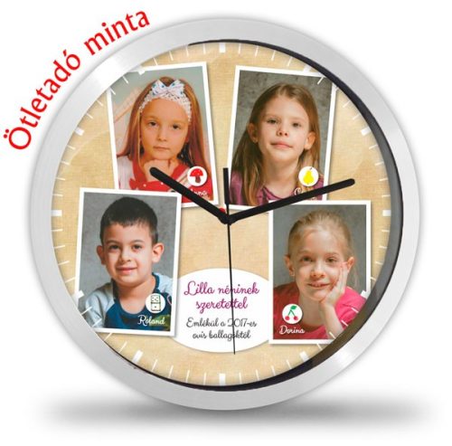 Arcok körben ballagási falióra