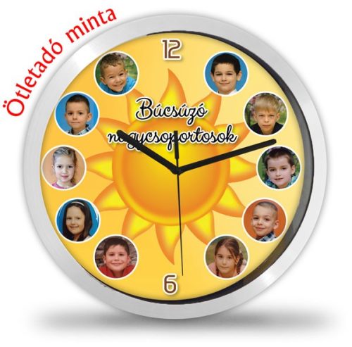 Arcok körben ballagási falióra