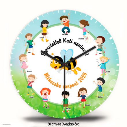 Egyedi ballagási falióra óvónéninek – névreszóló búcsúajándék