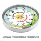 Ballagási falióra – egyedi névvel és csoportfelirattal