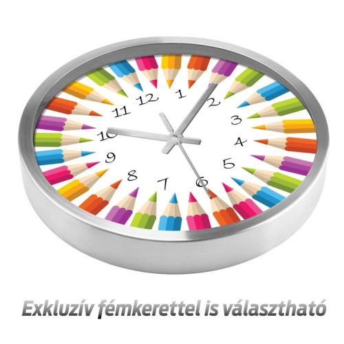 Színes ceruzák falióra