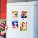 4 db-os fényképes hűtőmágnes csomag – színes mintás keretes