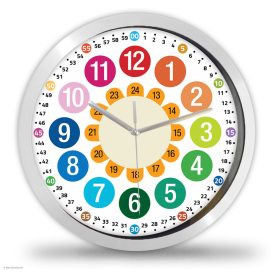 Tanuló falióra nagy számokkal – illusztrált