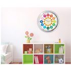 Tanuló falióra nagy számokkal – illusztrált