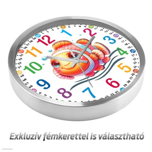 Tanuló falióra halacskával