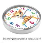 Zsiráfos tanuló falióra – Aranyos állatfigurás grafika részletes perckiosztással