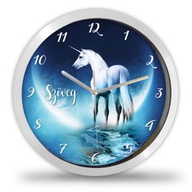 Unikornis falióra – fekete-fehér