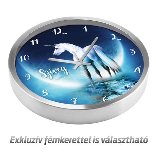 Unikornis falióra – fekete-fehér