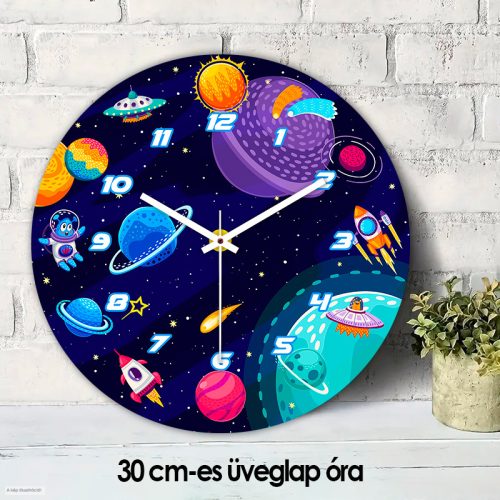Gyerek falióra – Űrhajós és bolygók, névvel kérhető, csendes