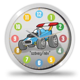 Versenyautós falióra – pasztell