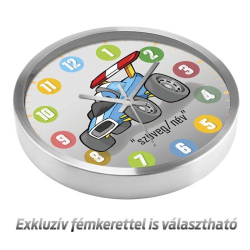 Versenyautós falióra – pasztell