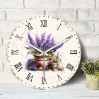 Levendulás üveg falióra 30 cm