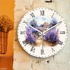 Levendulás üveg falióra 30 cm – színes