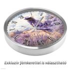 Levendulás falióra rusztikus mintával – pasztell