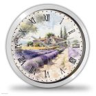 Levendulás falióra rusztikus mintával – klasszikus