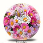 Rózsaszín margaréta falióra